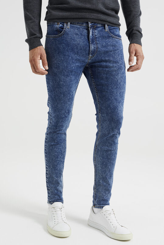 Herren-Skinny-Fit-Jeans mit Superstretch, Blau