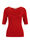 Damenshirt in Ripp-Optik, Rot