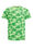 Jungen-T-Shirt mit Muster, Giftgrün