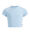 Mädchen-T-Shirt in Ripp-Optik, Hellblau