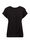 Damen-T-Shirt mit Faltendetail, Schwarz