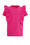 Mädchen-T-Shirt mit Rüschen, Leuchtend rosa