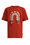 Mädchen-T-Shirt mit 3D- und Glitzerdruck, Rostbraun