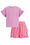 Mädchen-Schlafanzug mit Muster, Rosa