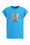 Mädchen-T-Shirt mit Muster, Blau