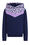Mädchen-Sweatshirt mit Colourblock-Design, Marineblau