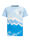Jungen-T-Shirt mit Batikmuster, Hellblau