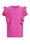 Mädchen-T-Shirt mit Lochstickerei, Dunkelviolett