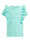 Mädchen-T-Shirt mit Lochstickerei, Mintgrün