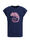 Mädchen-T-Shirt mit Paillettenapplikation, Dunkelblau