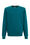Jungen-Sweatshirt mit Rippeinsätzen, Meergrün