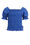 Gemustertes gesmoktes T-Shirt für Mädchen, Kobaltblau