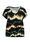 Damen-T-Shirt mit Muster – Curve, Dunkelgrün